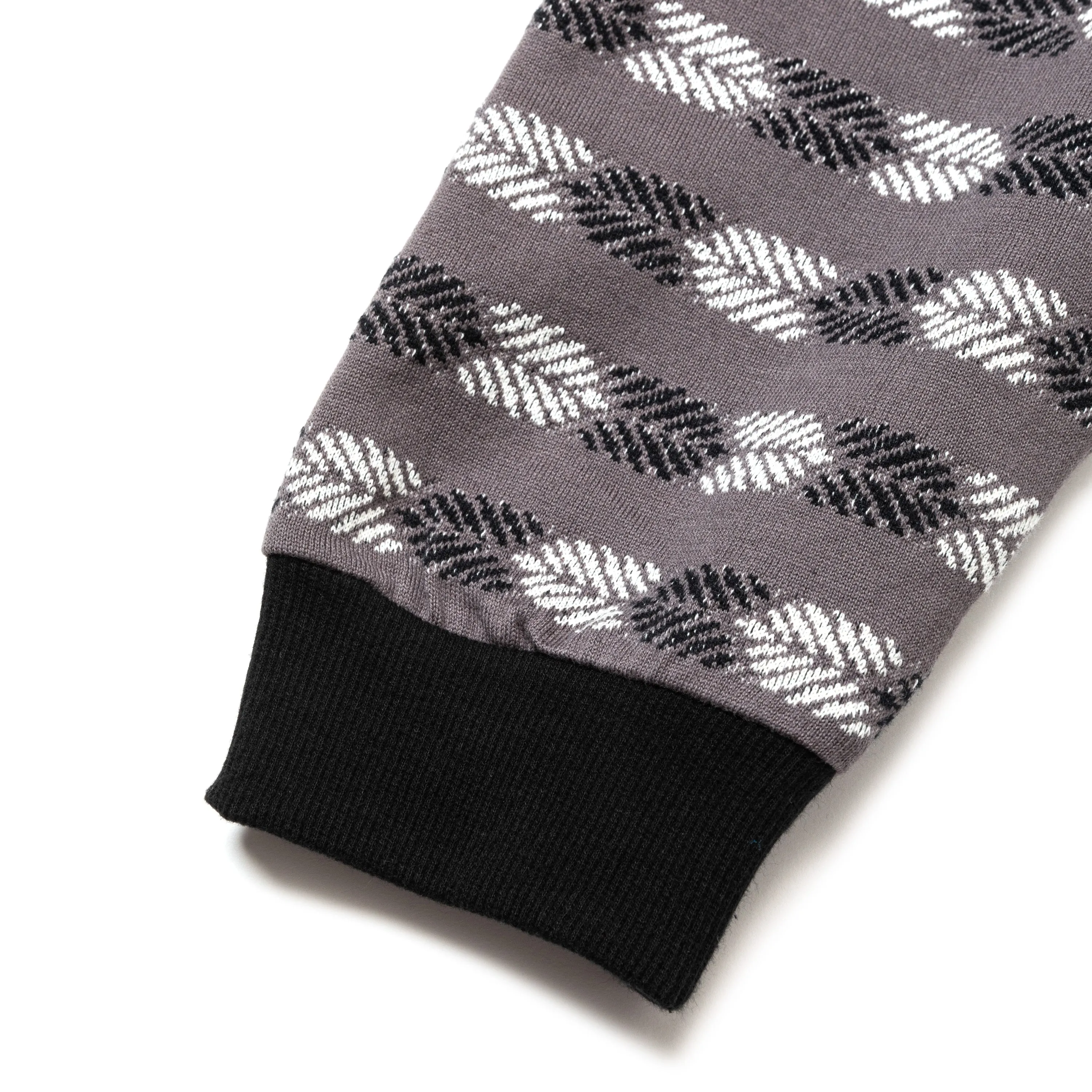 BORDER JACQUARD DROP SHOULDER L/S CS