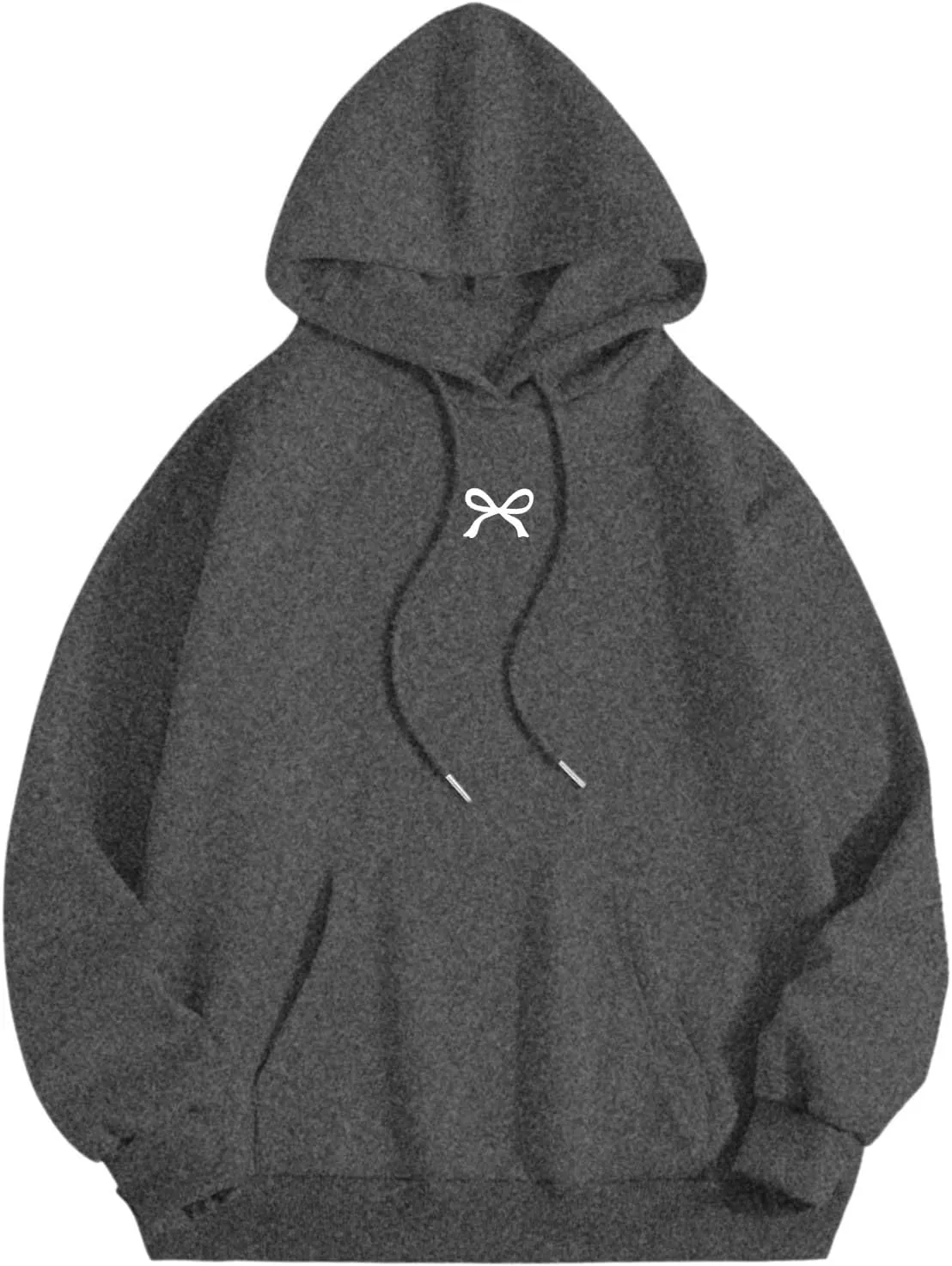 Bow Oversized Sweatshirt for Women Winter Fall Basic Hoodies Fashion Trendy Long Sleeve Sweaters Outfits
