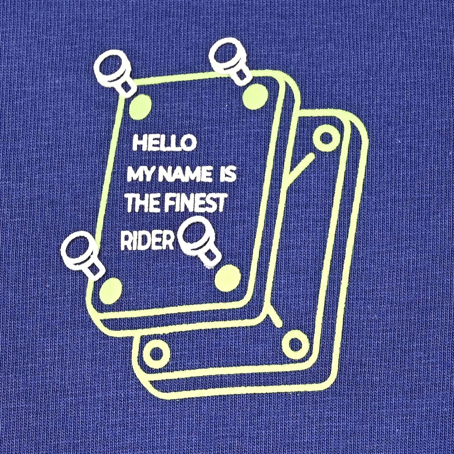 Boys Cotton Jersey T-Shirt F/S Boards-Navy Blue
