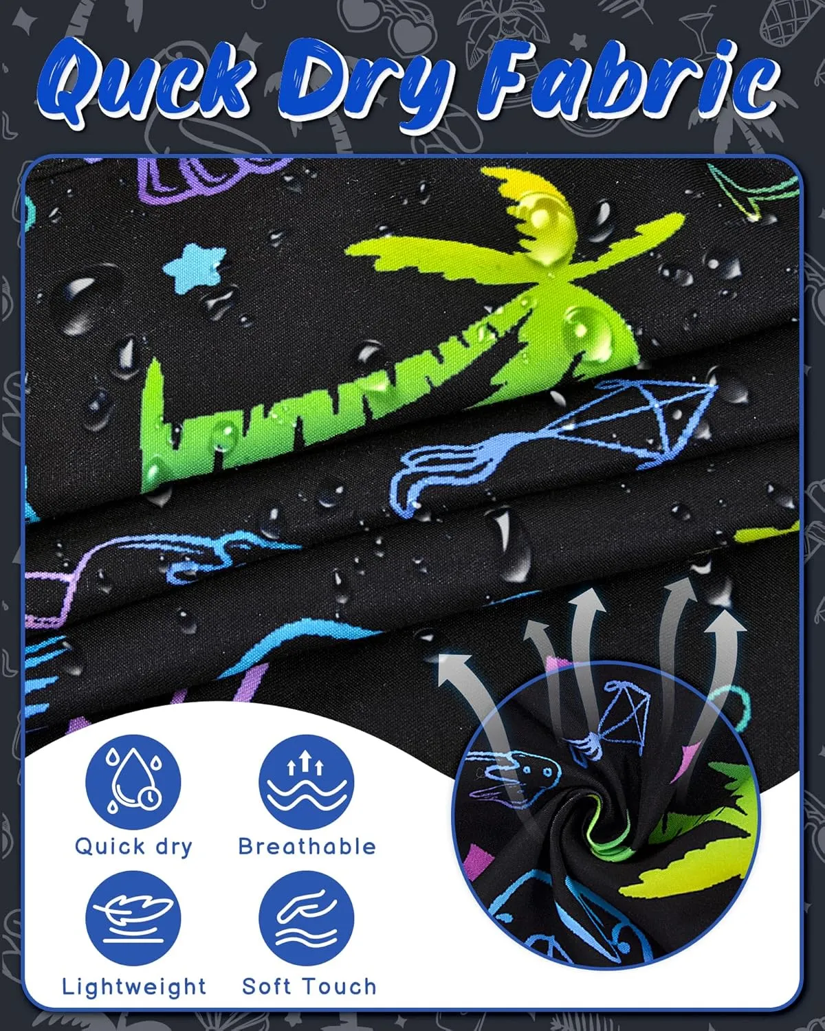 Boys Swim Trunks Board Shorts Teen Boys Swimsuit Quick Dry Swimwear Swimming Shorts Bathing Suit Size 8,10-12,14-16