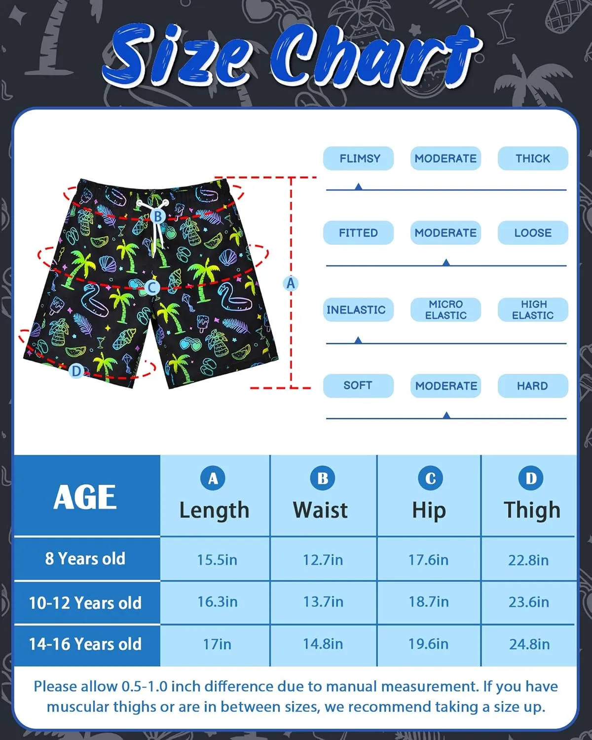 Boys Swim Trunks Board Shorts Teen Boys Swimsuit Quick Dry Swimwear Swimming Shorts Bathing Suit Size 8,10-12,14-16