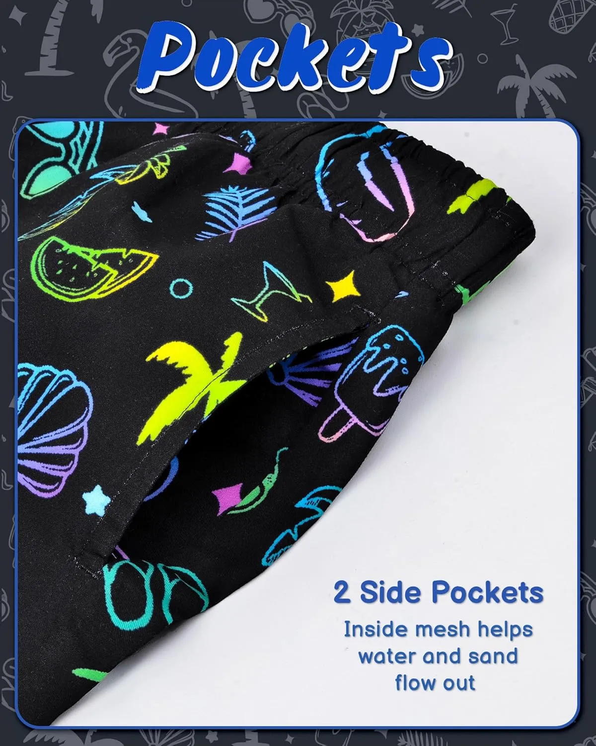 Boys Swim Trunks Board Shorts Teen Boys Swimsuit Quick Dry Swimwear Swimming Shorts Bathing Suit Size 8,10-12,14-16