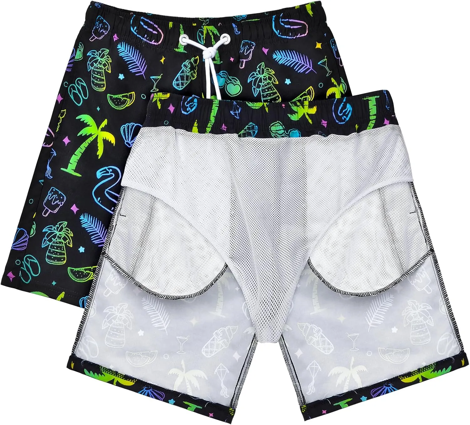 Boys Swim Trunks Board Shorts Teen Boys Swimsuit Quick Dry Swimwear Swimming Shorts Bathing Suit Size 8,10-12,14-16