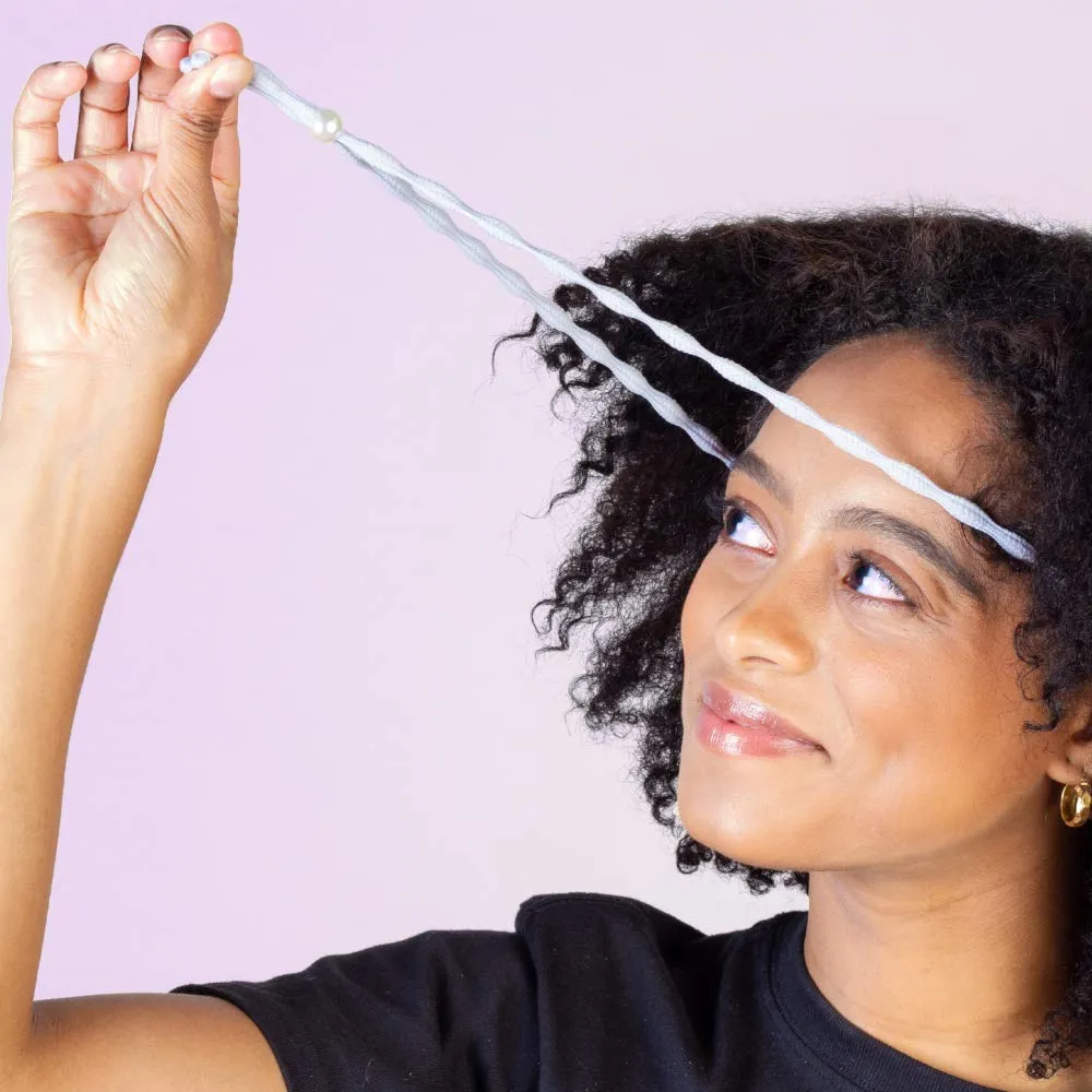 Bunzee Bands - NEW Ultimate Headband Hair Tie for Thick Heavy Natural Kinky & Curly Hair. Adjustable Sizing for the Perfect Ponytail, Hair Bun, High Puff and Updos - PATENT PENDING (Pack of 1, Black Striped)