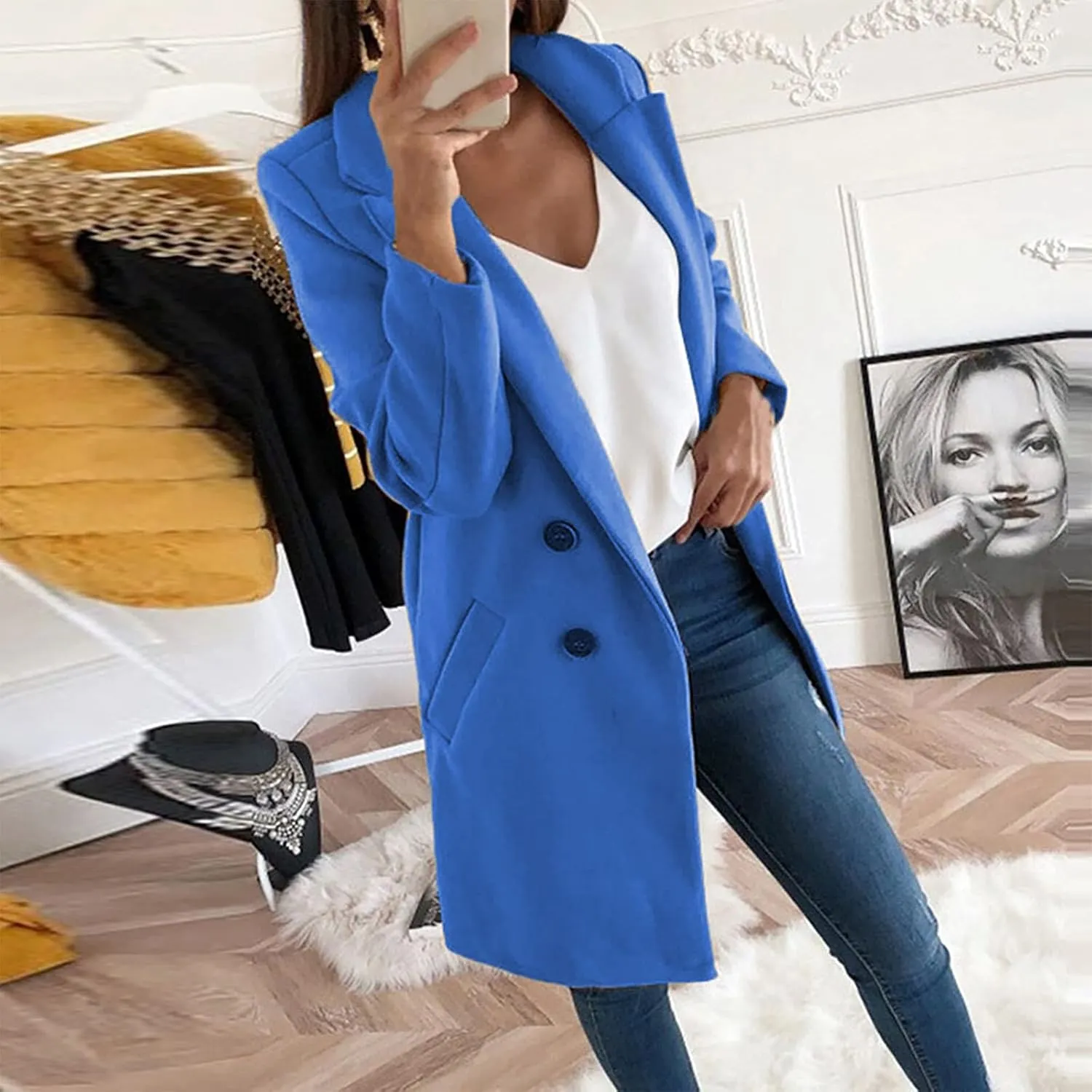 Business Casual Blazers & Tops - Women's Trench Coat Jackets