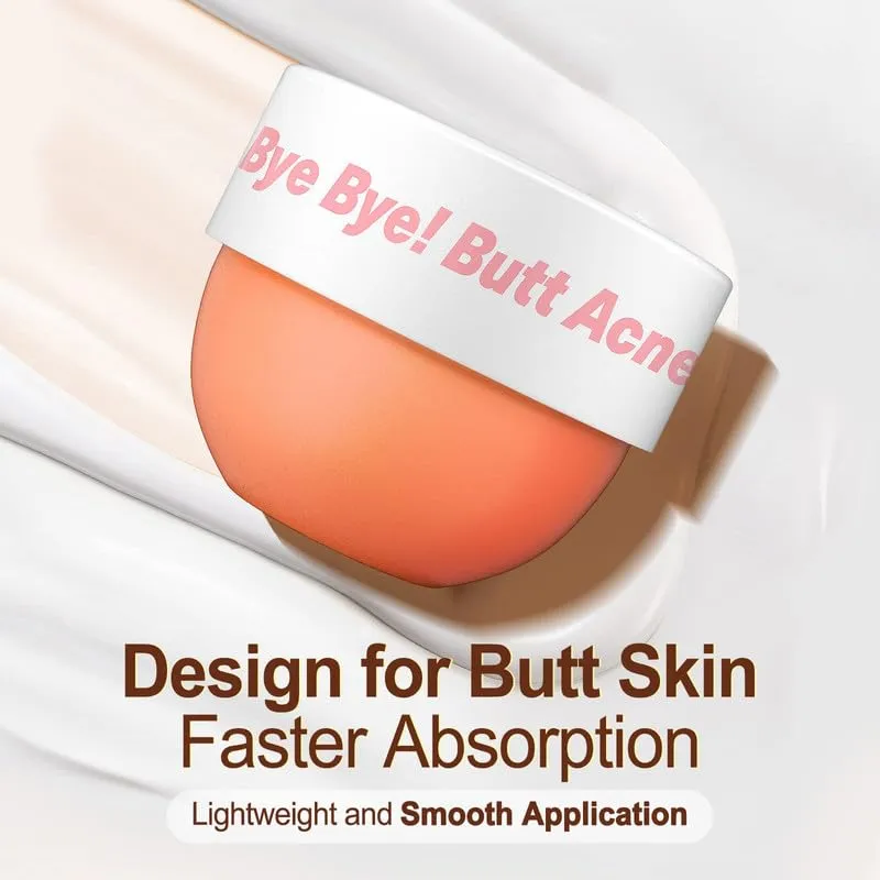 Butt Acne Clearing Cream, Butt Thigh Skin Care Clears Buttocks Zits, Pimples and Dark Spots, Moisturize Cream with Salicylic Acid & Tea Tree, Skin Delicate and Smooth Body Care 5.46 oz