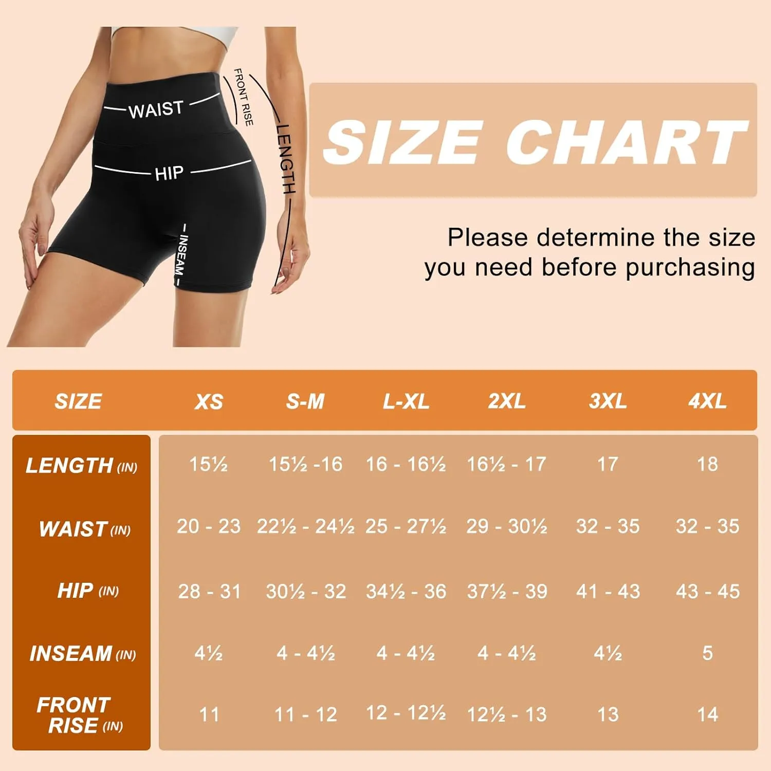 CAMPSNAIL Workout Biker Shorts Women - 3"/5"/8" High Waisted Tummy Control Spandex Booty Volleyball Shorts for Yoga Dance
