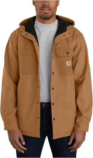 Carhartt Men's Rain Defender Relaxed Fit Heavyweight Hooded Shirt Jacket