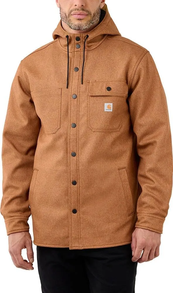 Carhartt Men's Rain Defender Relaxed Fit Heavyweight Hooded Shirt Jacket
