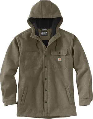 Carhartt Men's Rain Defender Relaxed Fit Heavyweight Hooded Shirt Jacket