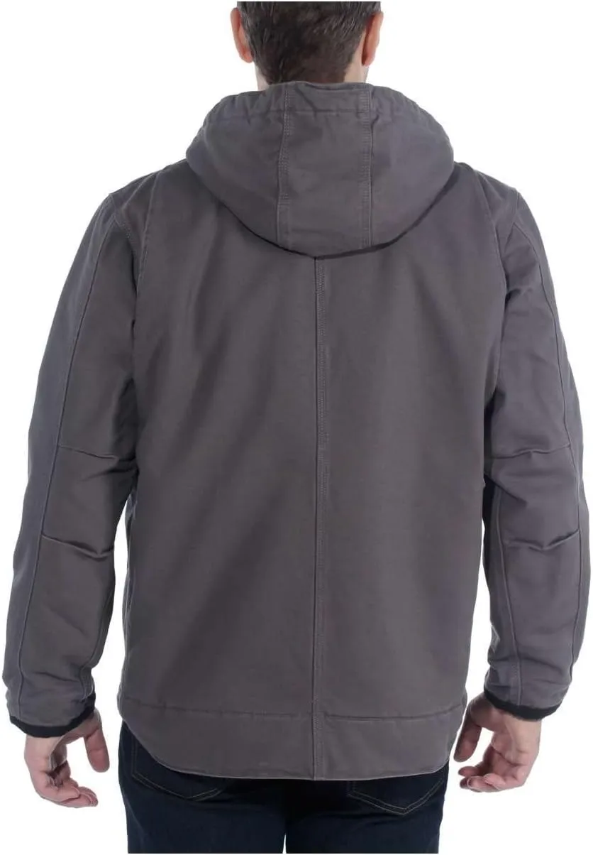 Carhartt Men's Relaxed Fit Washed Duck Sherpa-Lined Utility Jacket