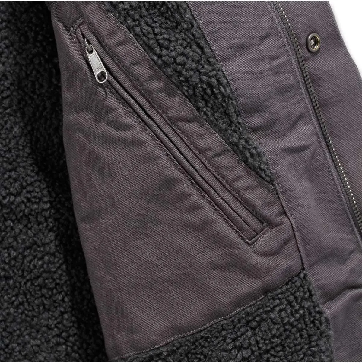 Carhartt Men's Relaxed Fit Washed Duck Sherpa-Lined Utility Jacket