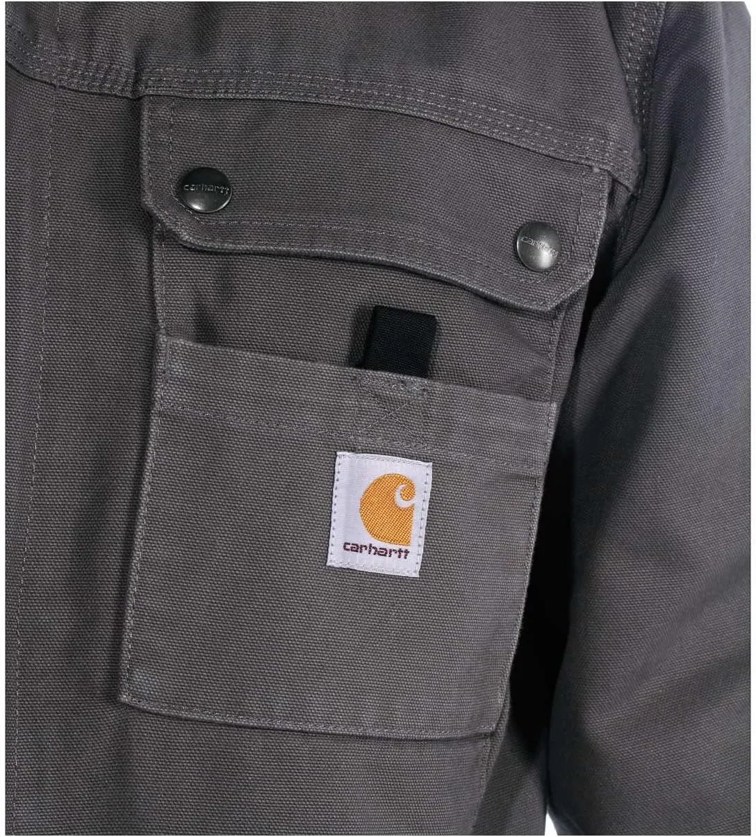 Carhartt Men's Relaxed Fit Washed Duck Sherpa-Lined Utility Jacket