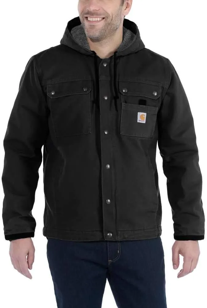 Carhartt Men's Relaxed Fit Washed Duck Sherpa-Lined Utility Jacket