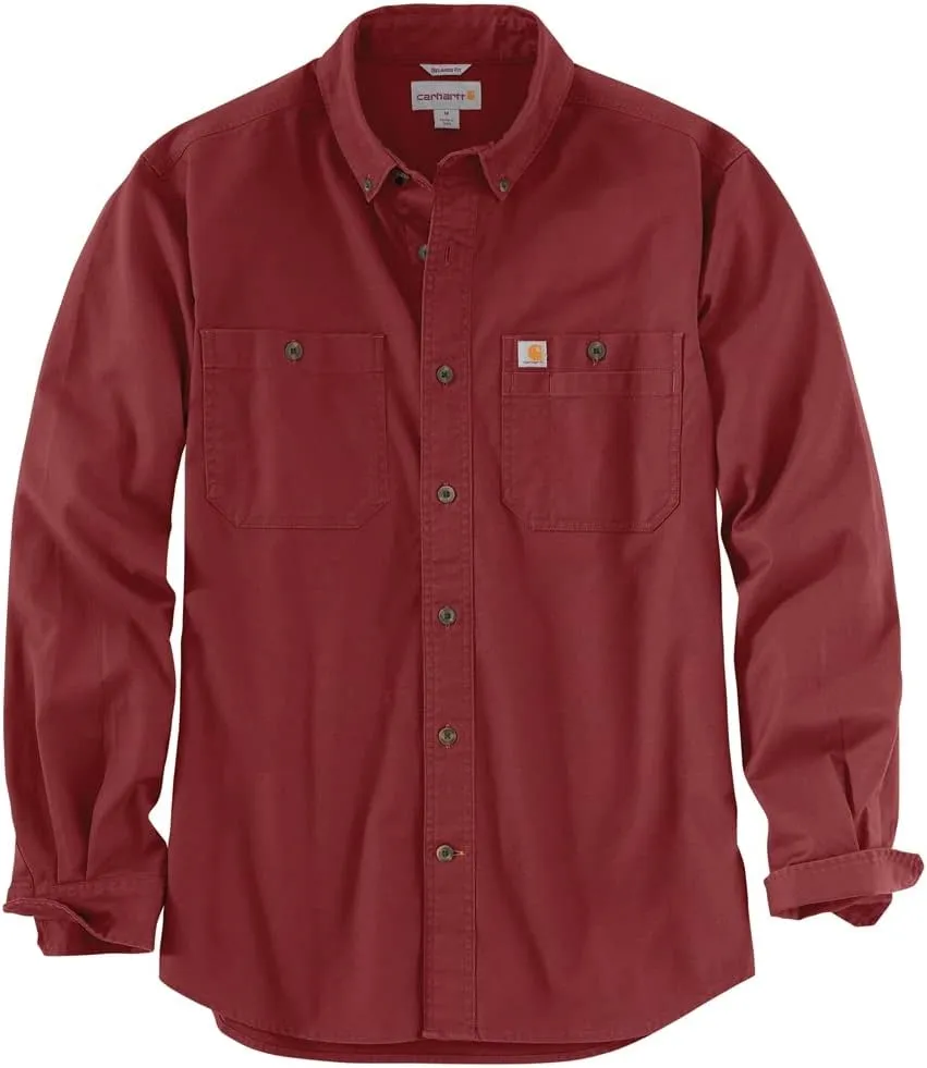 Carhartt Men's Rugged Flex Relaxed Fit Midweight Canvas Long-Sleeve Shirt