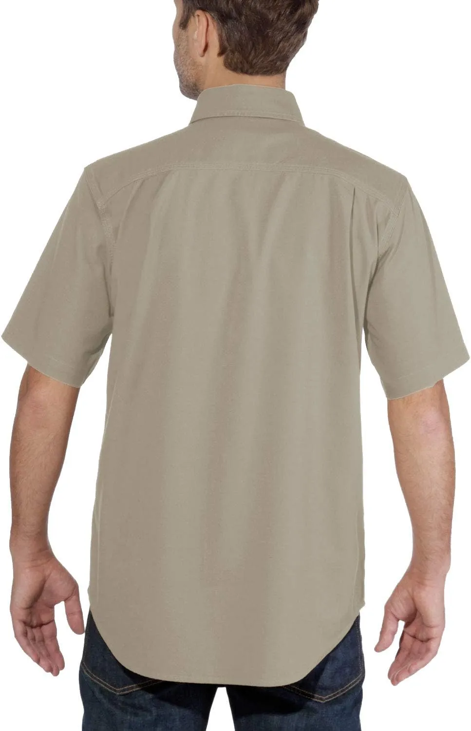 Carhartt Men's Rugged Flex Relaxed Fit Midweight Canvas Short-Sleeve Shirt