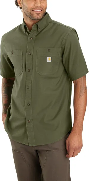 Carhartt Men's Rugged Flex Relaxed Fit Midweight Canvas Short-Sleeve Shirt