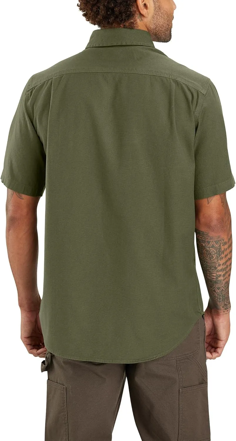 Carhartt Men's Rugged Flex Relaxed Fit Midweight Canvas Short-Sleeve Shirt
