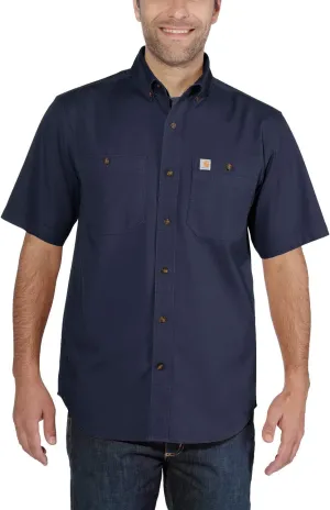 Carhartt Men's Rugged Flex Relaxed Fit Midweight Canvas Short-Sleeve Shirt