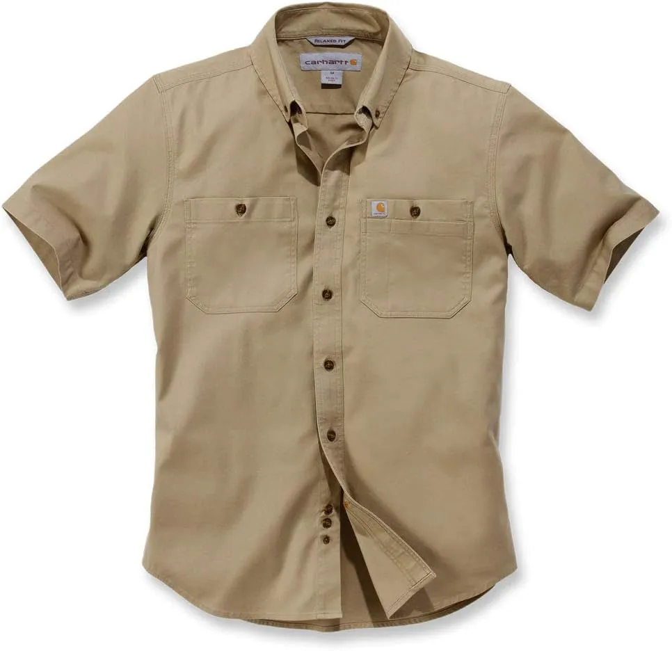Carhartt Men's Rugged Flex Relaxed Fit Midweight Canvas Short-Sleeve Shirt