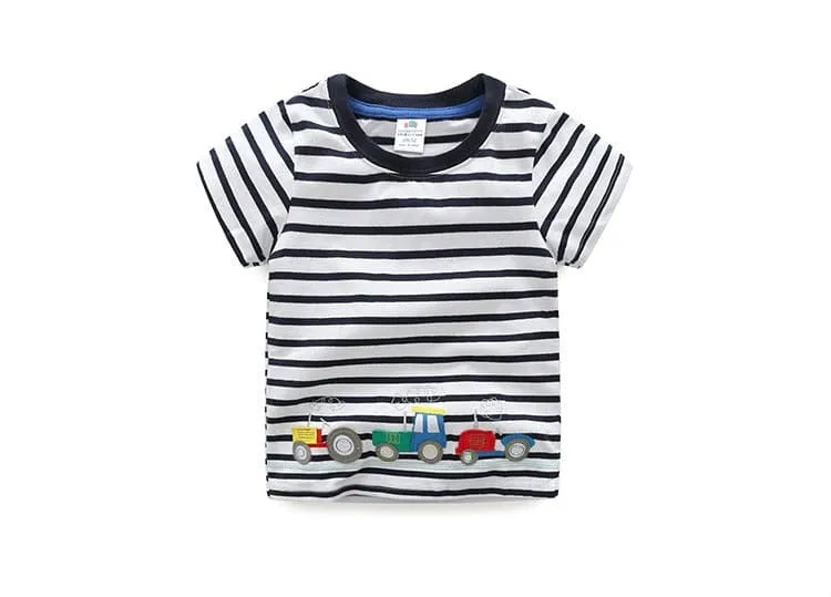 Cartoon Print Boys T Shirt