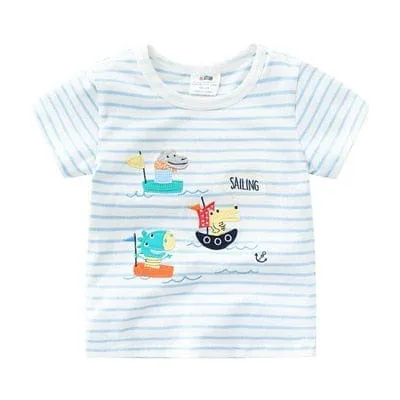 Cartoon Print Boys T Shirt