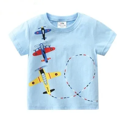 Cartoon Print Boys T Shirt