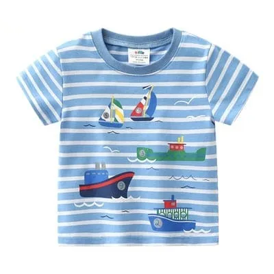 Cartoon Print Boys T Shirt