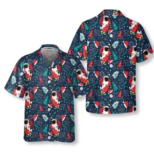 Cartoon Santa Claus Flying In Space Christmas Hawaiian Shirt, Santa Hawaiian Shirt For Men, Best Gift For Cartoon Lover, Friend, Family