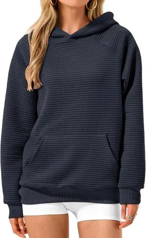 Casual Hoodies for Women Trendy Long Sleeve Sweatshirts Soild Color Oversized Hoodie Fall Pullover