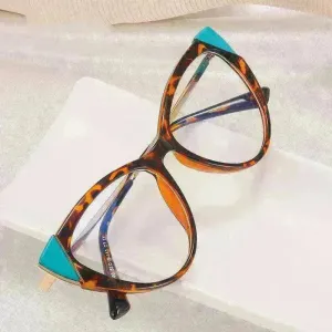 Cat Eye Anti-blue Light Large Frame Slim Look Optical Glasses