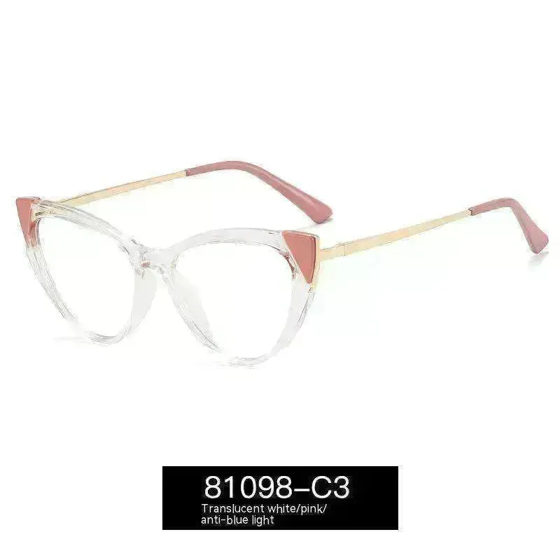 Cat Eye Anti-blue Light Large Frame Slim Look Optical Glasses