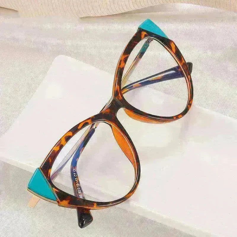 Cat Eye Anti-blue Light Large Frame Slim Look Optical Glasses