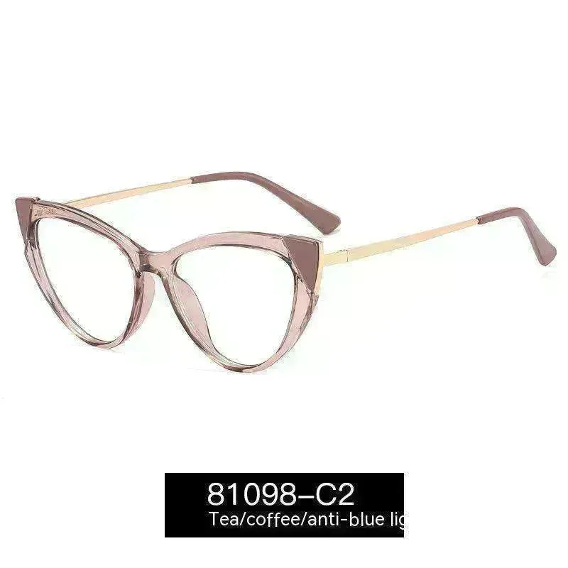 Cat Eye Anti-blue Light Large Frame Slim Look Optical Glasses