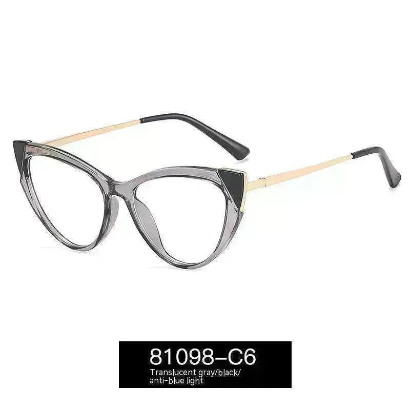 Cat Eye Anti-blue Light Large Frame Slim Look Optical Glasses
