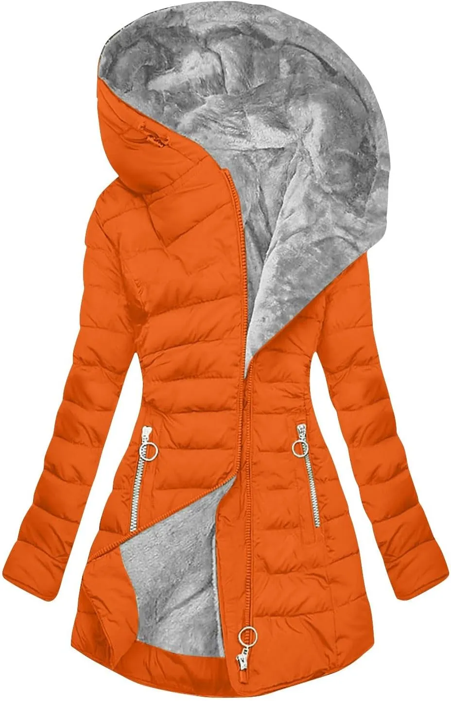 Ceboyel Winter Coats For Women With Hood Fleece Lined Thicken Puffer Coat Sherpa Warm Jackets Trendy 2023 Outfits Clothes