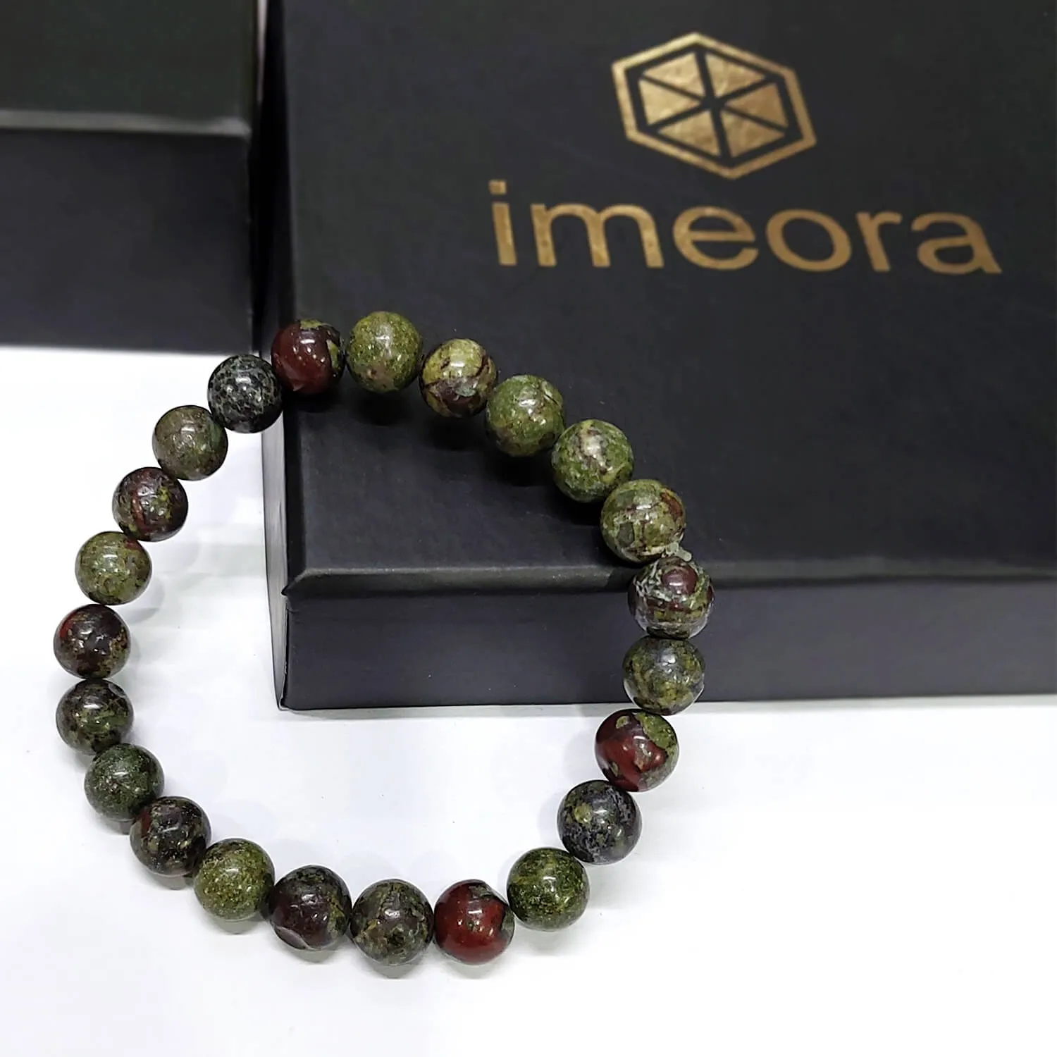 Certified Dragon Blood Jasper 8mm Natural Stone Bracelet