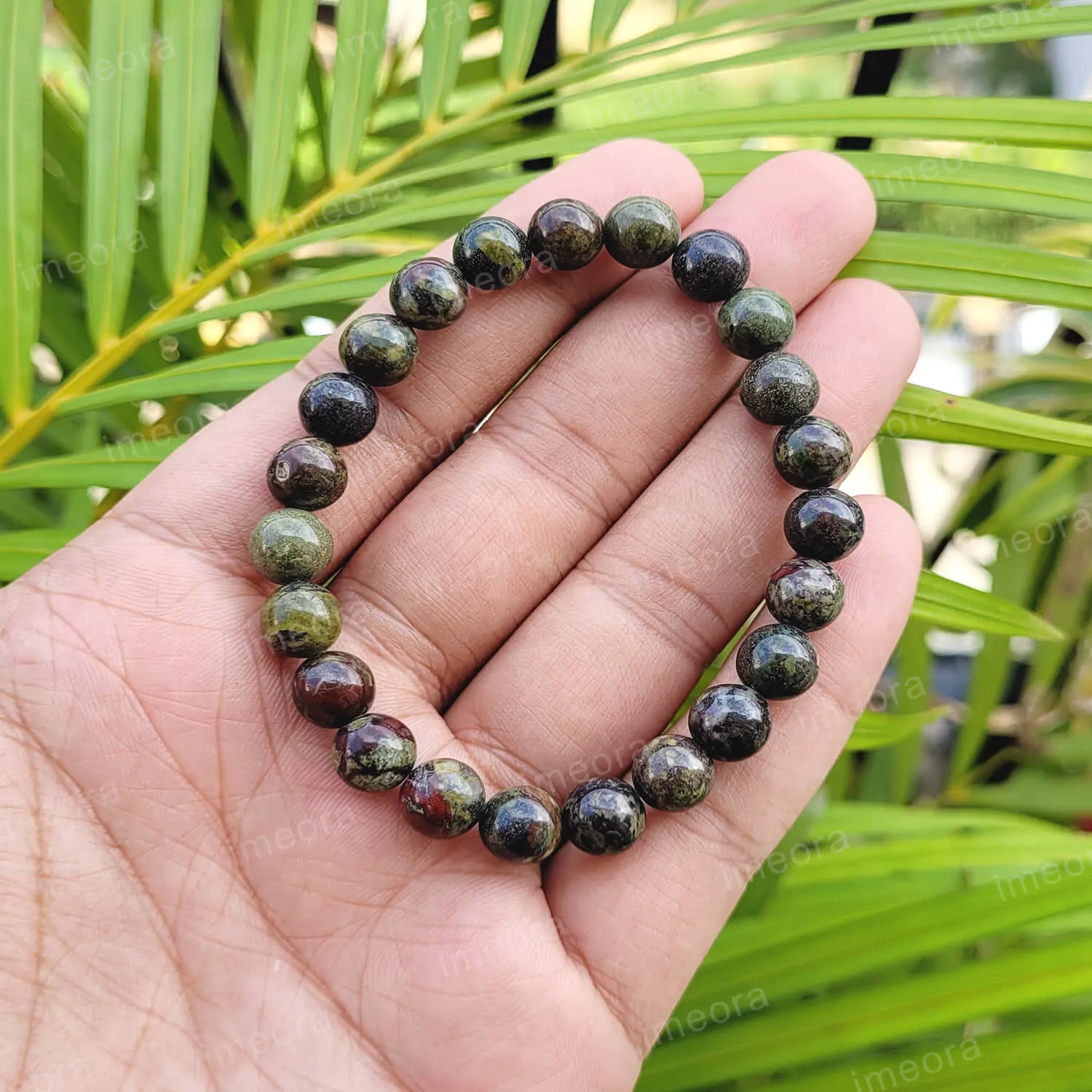 Certified Dragon Blood Jasper 8mm Natural Stone Bracelet