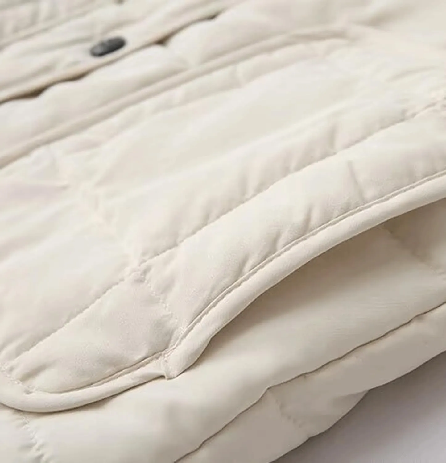 CHARTOU Women's Cotton Button Down Puffer Coat Winter Lightweight Quilted Jacket Casual loose Padded Coat Warm