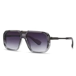 Chic Retro Square Gradient Sunglasses with Rivet Details - UV400 Protection Fashion Shades