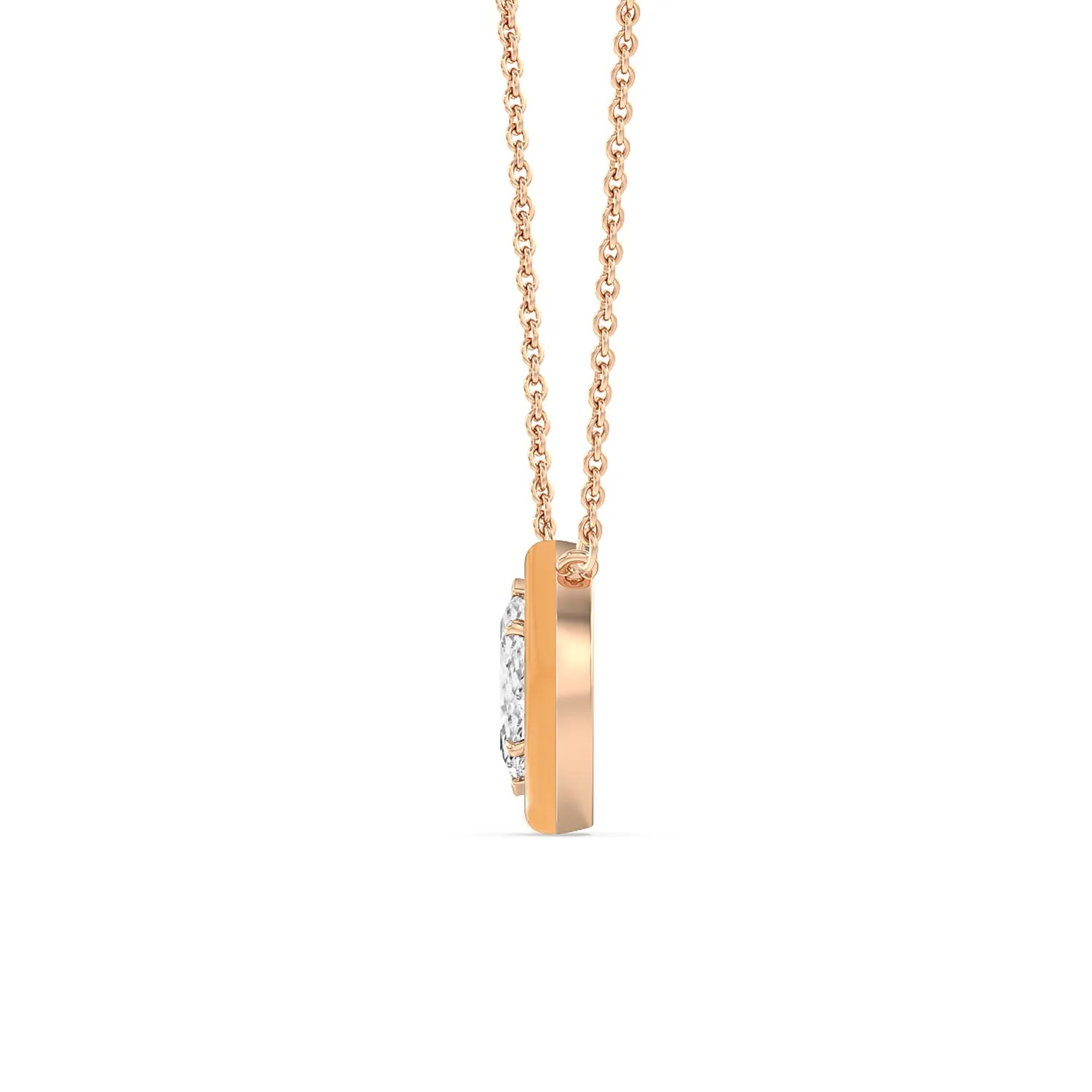 Classic Marquise Bezel Necklace in Ceramic