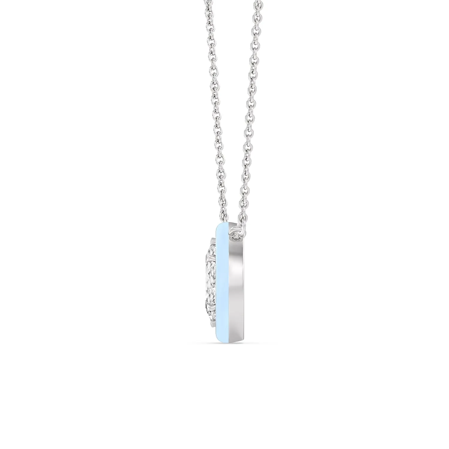 Classic Marquise Bezel Necklace in Ceramic