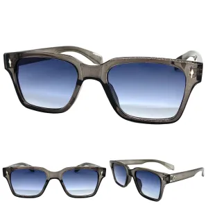 Classic Vintage Retro Style SUNGLASSES Square Gray Frame 5006