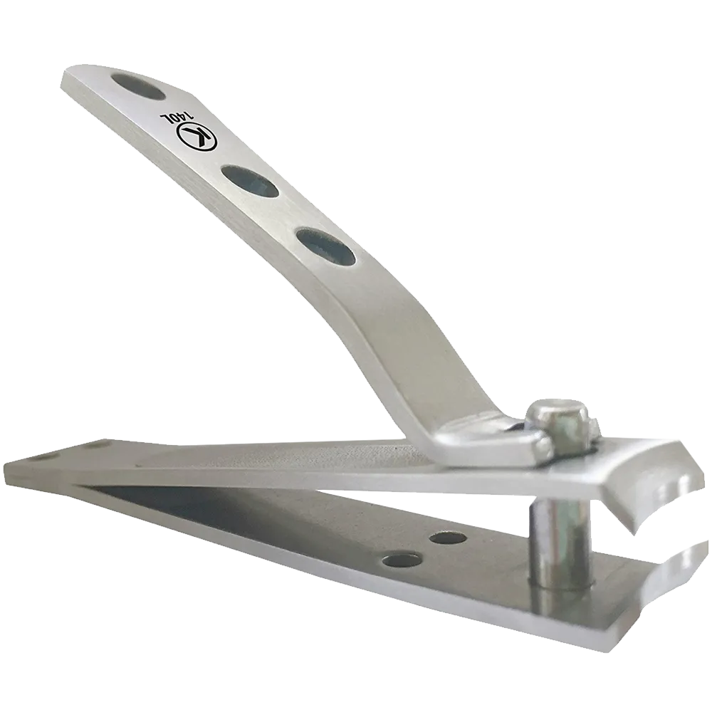Clipprokohm Toenail Clipper For Thick Nails 4mm Wide Jaw Opening Curved Blades Stainless Steel