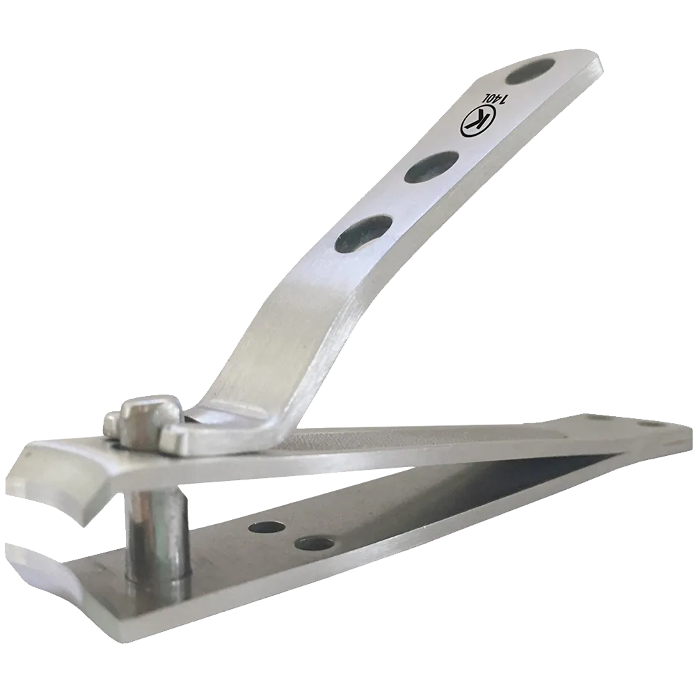 Clipprokohm Toenail Clipper For Thick Nails 4mm Wide Jaw Opening Curved Blades Stainless Steel