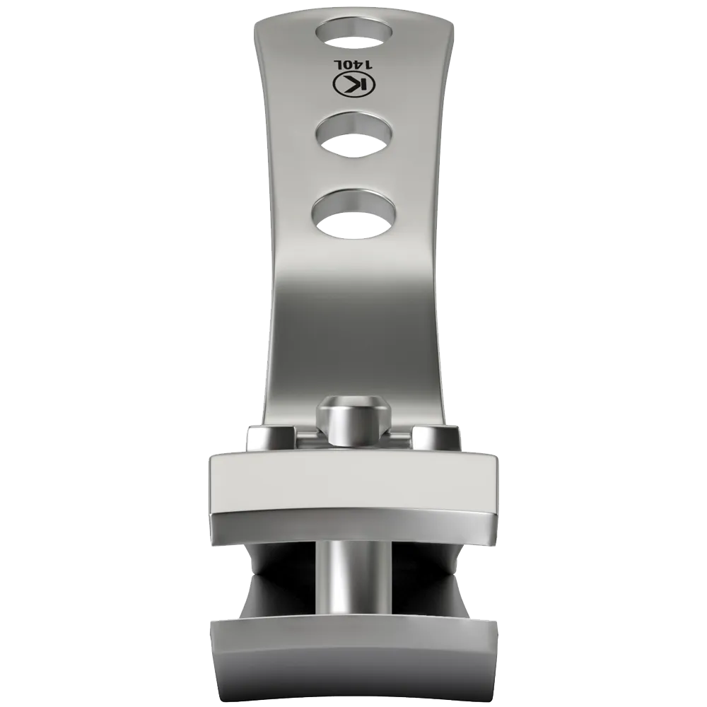 Clipprokohm Toenail Clipper For Thick Nails 4mm Wide Jaw Opening Curved Blades Stainless Steel