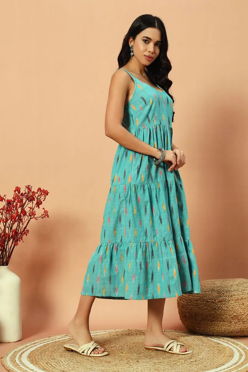 Color Pop Ikat Tiered Dress