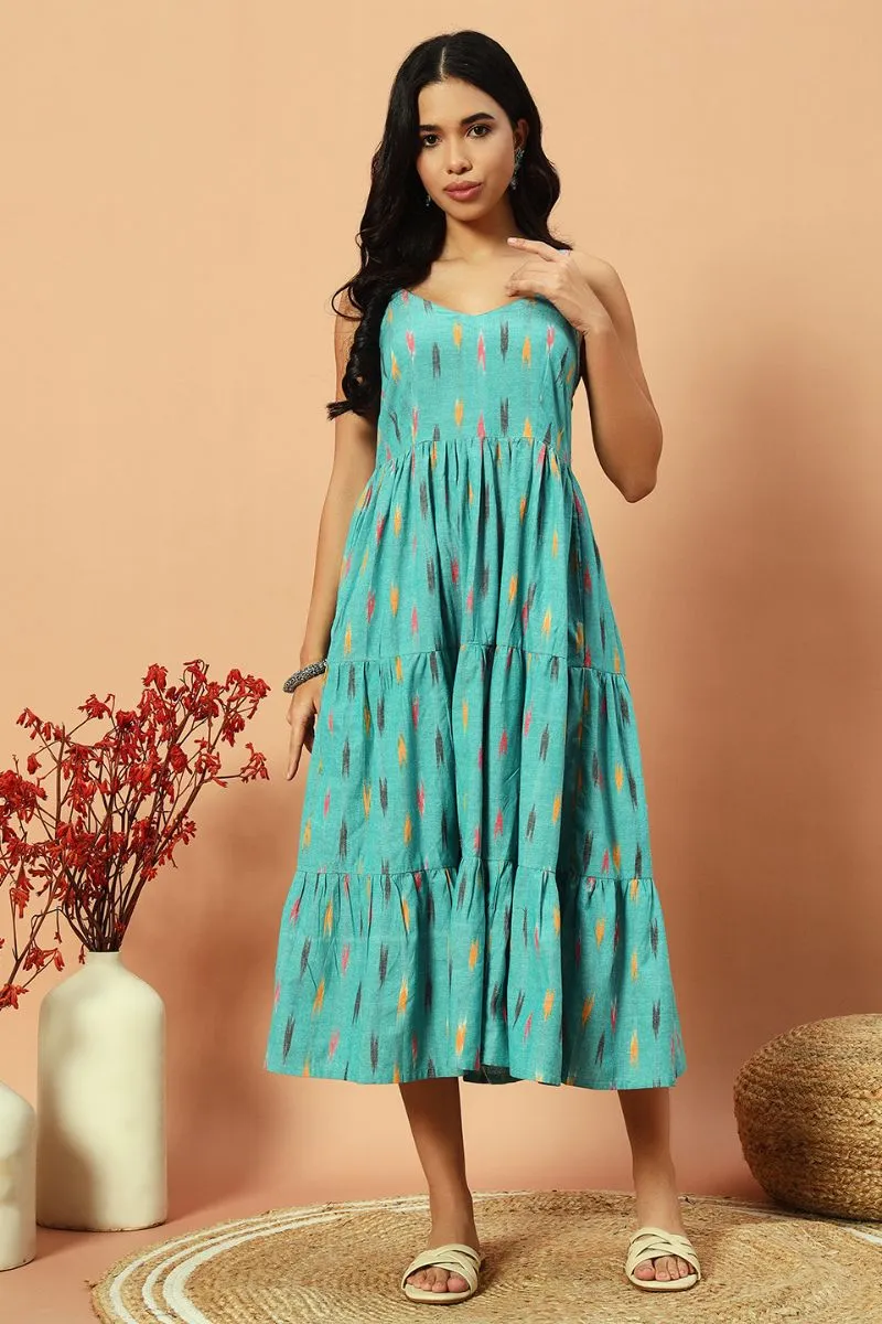 Color Pop Ikat Tiered Dress