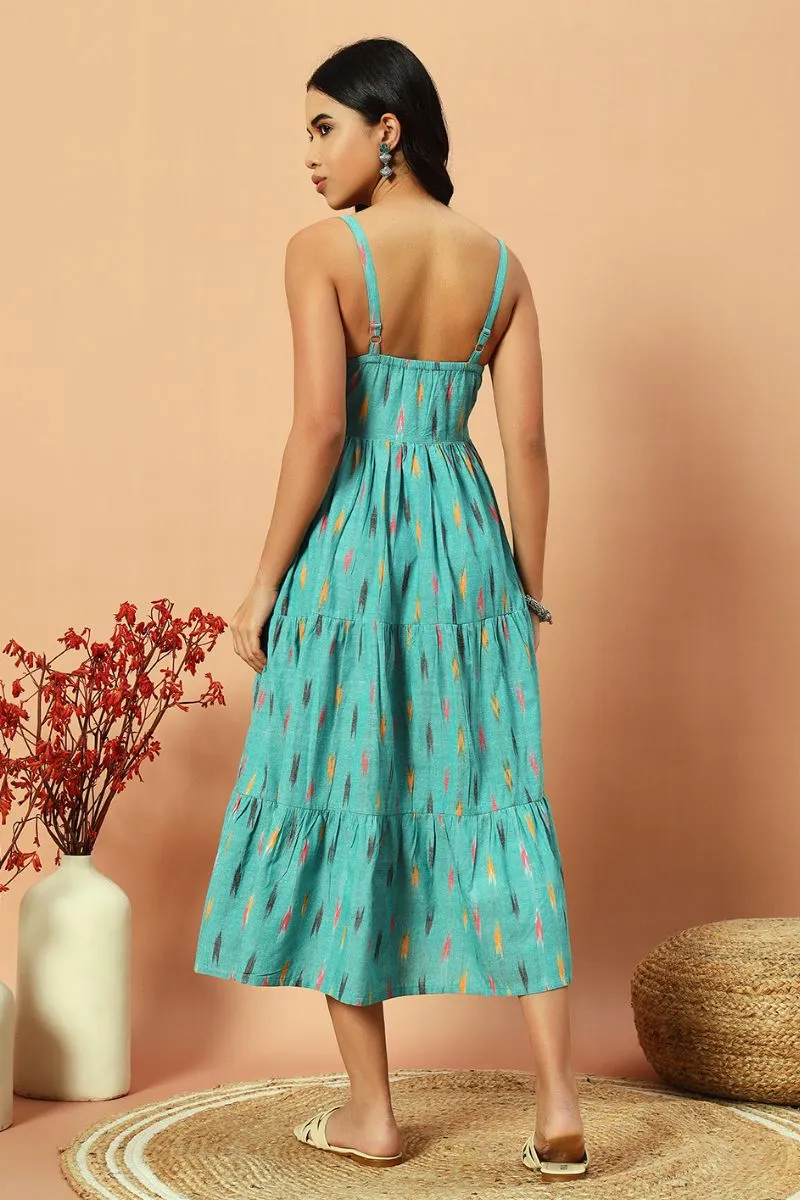 Color Pop Ikat Tiered Dress