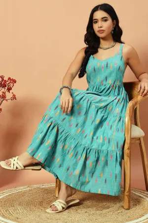Color Pop Ikat Tiered Dress